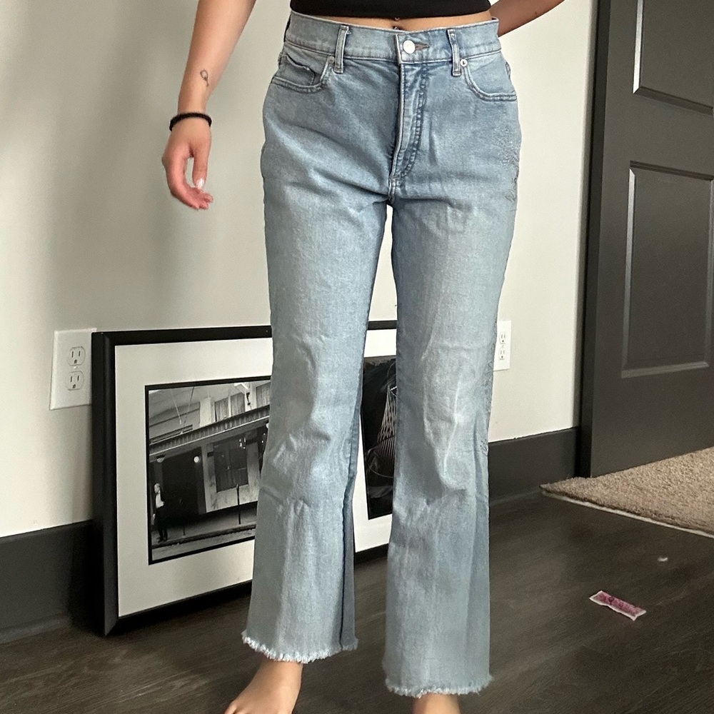 🎃Embroidered Express Straight Leg Jeans